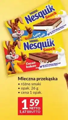 Makro Mleczna przekąska Nesquik Snack oferta