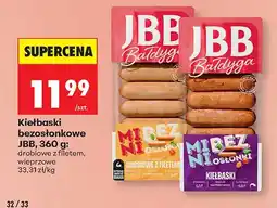 Biedronka Kiełbaski bezosłonkowe drobiowe z filetem oferta