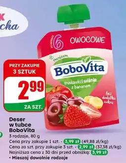 Dino Deser w tubce truskawki i wiśnie z bananem oferta