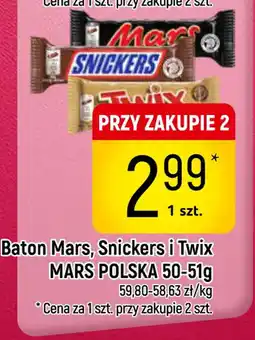 Delikatesy Piotruś Pan Baton Mars, Snickers i Twix oferta