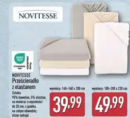 ALDI NOVITESSE Prześcieradło z elastanem różne wymiary oferta