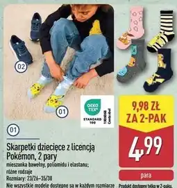 ALDI Skarpetki dziecięce z licencją Pokémon, 2 pary oferta