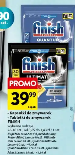 Intermarche Tabletki do zmywarek ultimate lemon Finish Quantum oferta