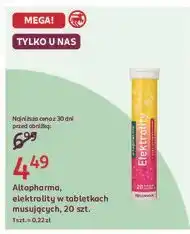 Rossmann Elektrolity o smaku pomarańczowym Altapharma oferta