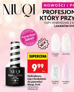 Biedronka Hybrydowy top z brokatem do paznokci różne kolory oferta