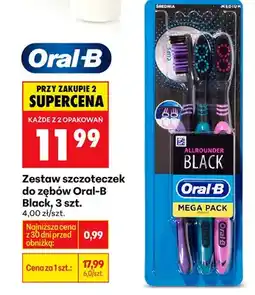 Biedronka Zestaw szczoteczek do zębów Black 3-pak oferta