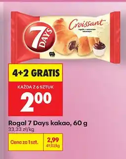 Biedronka Croissant kakao 4+2 GRATIS oferta