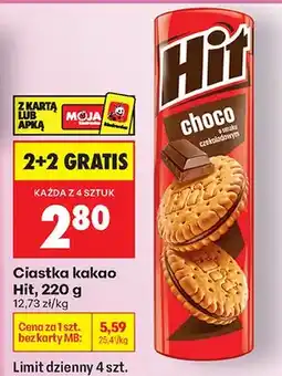 Biedronka Ciastka kakao choco 2+2 GRATIS oferta