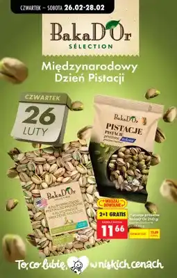Biedronka Pistacje prażone solone 2+1 GRATIS oferta