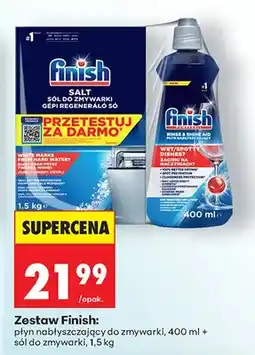 Biedronka Zestaw płyn nabłyszczający do zmywarki + sól do zmywarki oferta