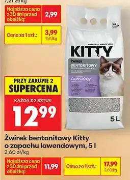 Biedronka Żwirek bentonitowy o zapachu lawendowym oferta