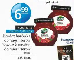 Specjał Łowicz borówka do mięs i serów / Łowicz żurawina do mięs i serów oferta