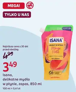 Rossmann Isana, delikatne mydło w płynie, zapas oferta