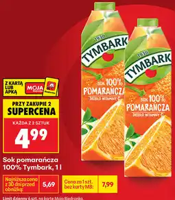 Biedronka Sok pomarańcza 100% Tymbark oferta