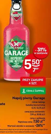 Żabka Napój piwny Garage oferta