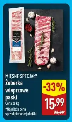 ALDI Żeberka wieprzowe paski oferta