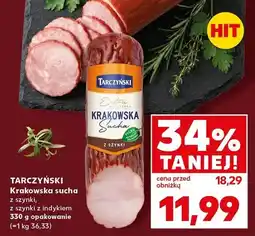 Kaufland Kiełbasa Krakowska sucha z szynki z indykiem oferta