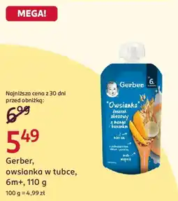 Rossmann Gerber, owsianka w tubce oferta