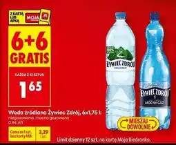 Biedronka Woda źródlana Żywiec Zdrój 6x1,75 l oferta