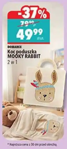 Biedronka Koc poduszka MOOKY RABBIT oferta