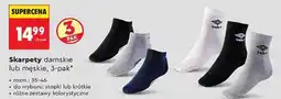 Biedronka Skarpety damskie lub męskie Umbro, 3-pak oferta