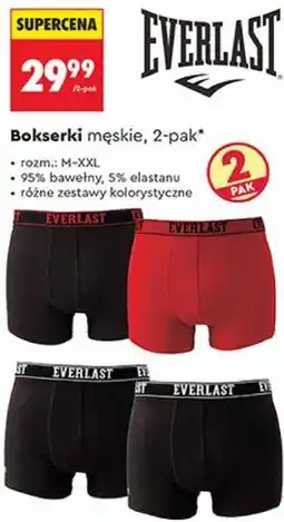 Biedronka Bokserki męskie, 2-pak Everlast oferta