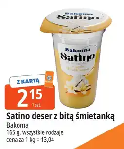 E.Leclerc Deser waniliowy z bitą śmietaną Bakoma Satino oferta