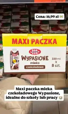 Biedronka Mleko czekoladowe Wypasione maxi paczka oferta