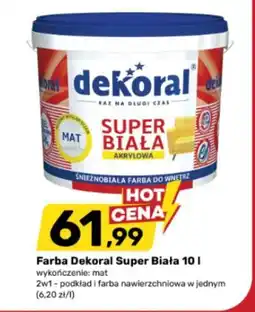 Bricomarche Farba Dekoral Super Biała oferta