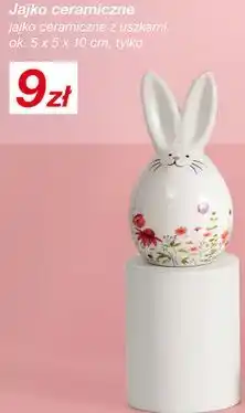 KiK Jajko ceramiczne z uszkami ok. 5 x 5 x 10 cm oferta