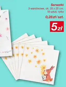 KiK Serwetki 3-warstwowe, ok. 25 x 25 cm, 18 sztuk oferta