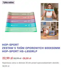 Decathlon HOP-SPORT ZESTAW 5 TAŚM OPOROWYCH 600X50MM HOP-SPORT HS-L650RLP oferta
