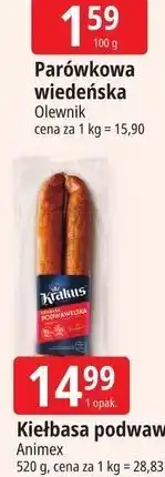 E.Leclerc Kiełbasa podwawelska Animex oferta