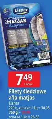 E.Leclerc Filety śledziowe a'la matjas Lisner oferta
