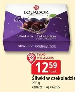 E.Leclerc Śliwki w czekoladzie Equador oferta