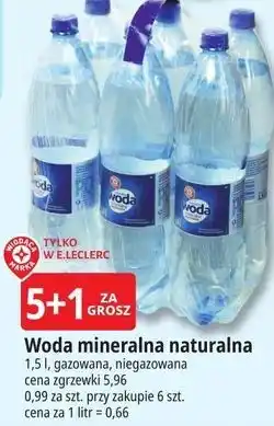 E.Leclerc Woda mineralna naturalna Rodowita oferta