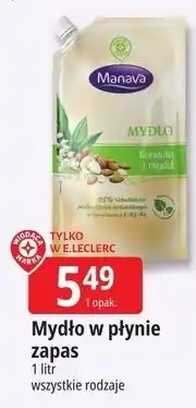 E.Leclerc Mydło w płynie zapas Manava oferta