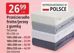 E.Leclerc Prześcieradło frotte/jersey z gumką Tecomat 90x200 cm oferta