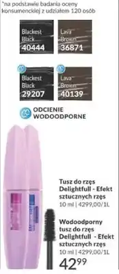 Avon Wodoodporny tusz do rzęs Delightfull - Efekt sztucznych rzęs oferta