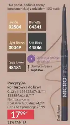 Avon Precyzyjna konturówka do brwi Soft Black oferta