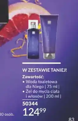 Avon Woda toaletowa dla Niego + Żel do mycia ciała i włosów oferta