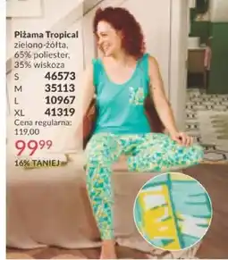 Avon Piżama Tropical zielono-żółta, 65% poliester, 35% wiskoza oferta