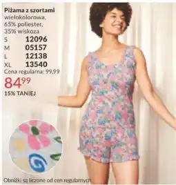 Avon Piżama z szortami wielokolorowa, 65% poliester, 35% wiskoza oferta