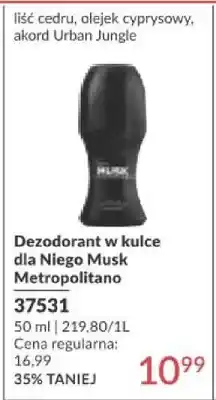 Avon Dezodorant w kulce dla Niego Musk Metropolitano oferta