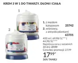 Avon Krem 3 w 1 do twarzy, dłoni i ciała wiśniowy, z antyoksydantami oferta