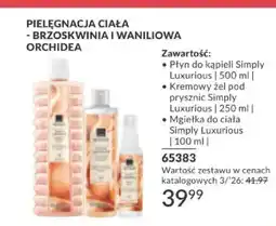 Avon Zestaw pielęgnacja ciała brzoskwinia i waniliowa orchidea oferta