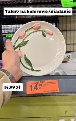 Biedronka Talerz w tulipany oferta