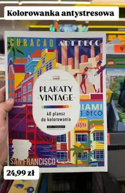 Biedronka Plakaty vintage - kolorowanka antystresowa oferta