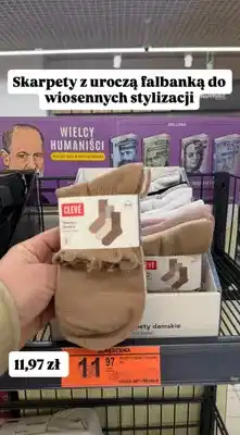 Biedronka Skarpety z falbanką damskie oferta