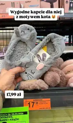 Biedronka Kapcie damskie oferta